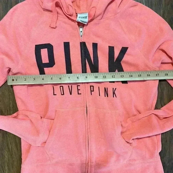 Pink Victoria Secret Zippered Hoodie - Picture 5 of 7